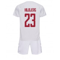 Danmark Pierre-Emile Hojbjerg #23 Fotballklær Bortedraktsett Barn VM 2022 Kortermet (+ korte bukser)